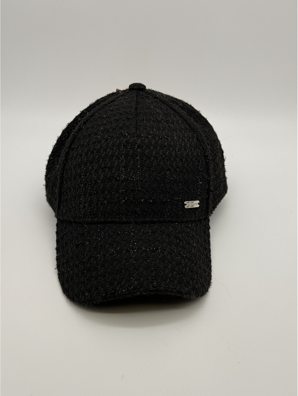 Steve Madden Black Textured Baseball Cap